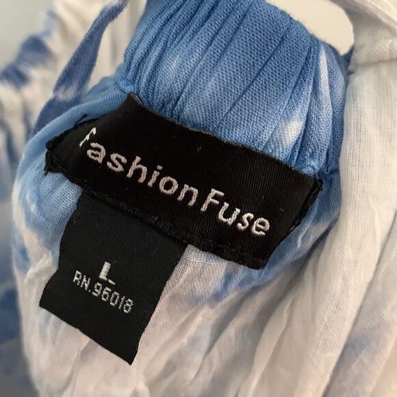 Fashion fuse nwt blue tie dye dress size large - Picture 6 of 7